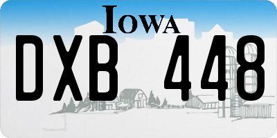 IA license plate DXB448
