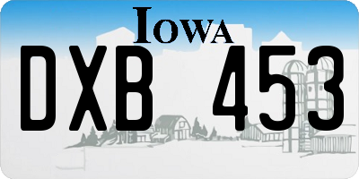 IA license plate DXB453