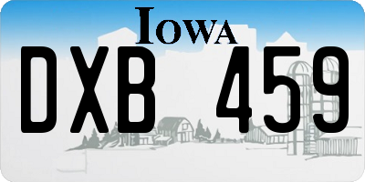 IA license plate DXB459
