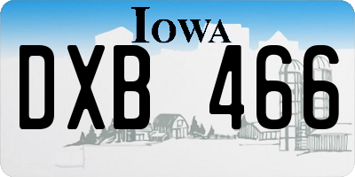 IA license plate DXB466