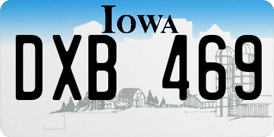 IA license plate DXB469