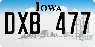 IA license plate DXB477