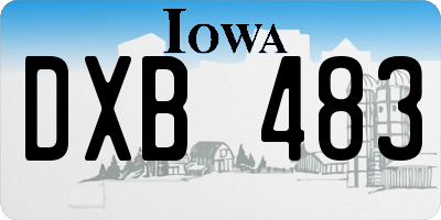 IA license plate DXB483