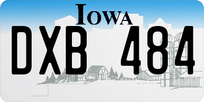 IA license plate DXB484