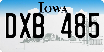IA license plate DXB485
