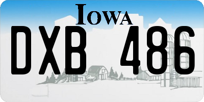 IA license plate DXB486