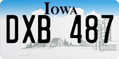 IA license plate DXB487