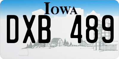 IA license plate DXB489