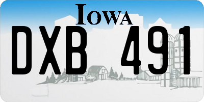 IA license plate DXB491