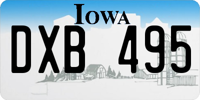 IA license plate DXB495