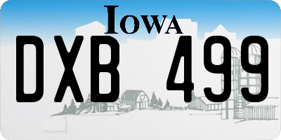 IA license plate DXB499