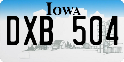 IA license plate DXB504