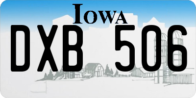 IA license plate DXB506