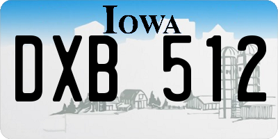 IA license plate DXB512