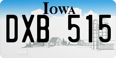 IA license plate DXB515