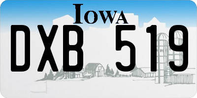 IA license plate DXB519