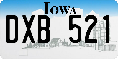IA license plate DXB521