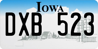 IA license plate DXB523