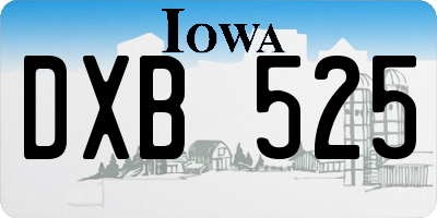 IA license plate DXB525