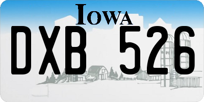 IA license plate DXB526