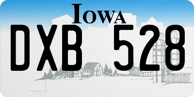 IA license plate DXB528