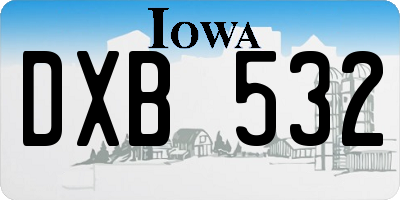 IA license plate DXB532