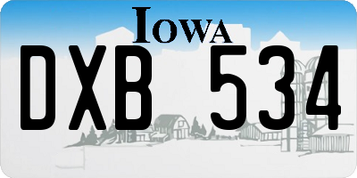 IA license plate DXB534