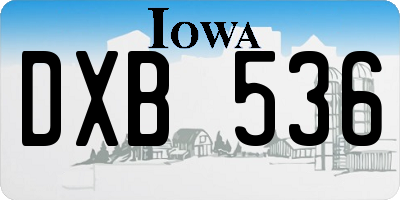 IA license plate DXB536