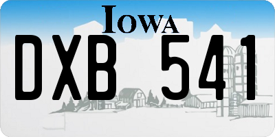 IA license plate DXB541