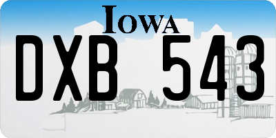 IA license plate DXB543