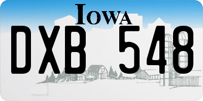 IA license plate DXB548