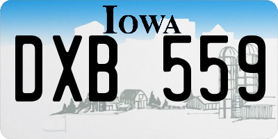 IA license plate DXB559