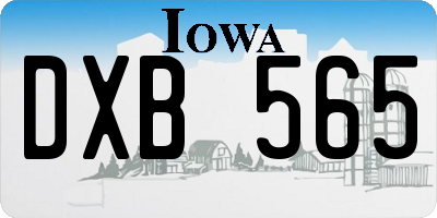 IA license plate DXB565