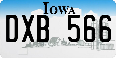 IA license plate DXB566