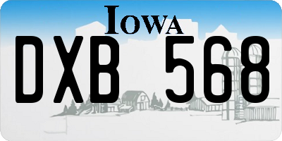 IA license plate DXB568