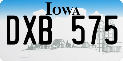 IA license plate DXB575