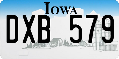 IA license plate DXB579