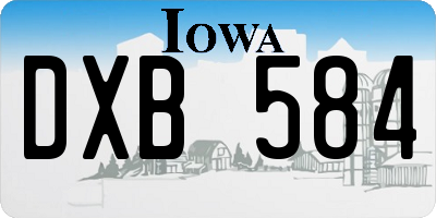 IA license plate DXB584