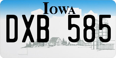 IA license plate DXB585