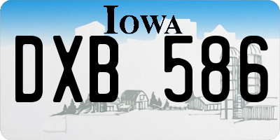 IA license plate DXB586