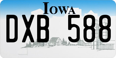 IA license plate DXB588
