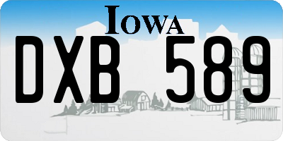 IA license plate DXB589