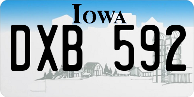 IA license plate DXB592