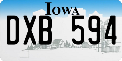 IA license plate DXB594