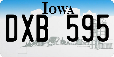 IA license plate DXB595