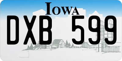 IA license plate DXB599