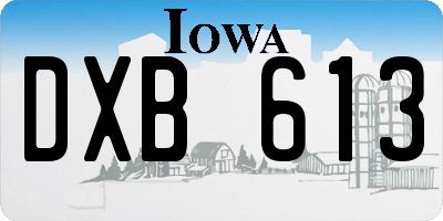 IA license plate DXB613