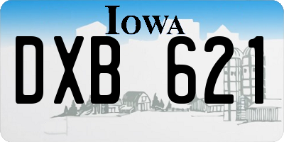 IA license plate DXB621