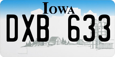 IA license plate DXB633