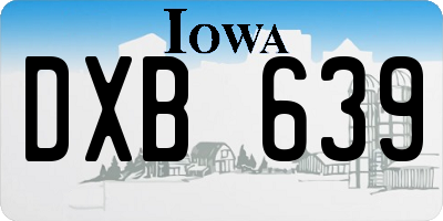 IA license plate DXB639